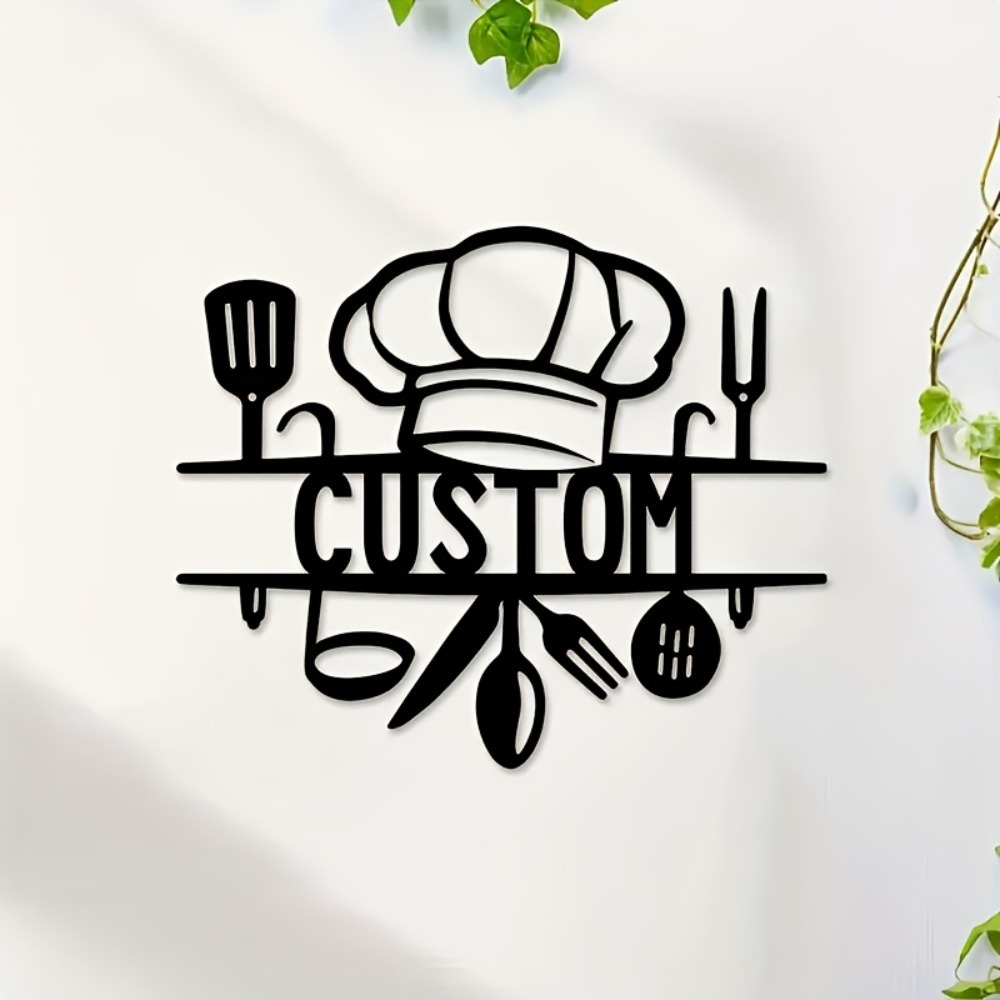 Mom'S Home Cooking - Decorazione Murale Personalizzata in Ferro Battuto