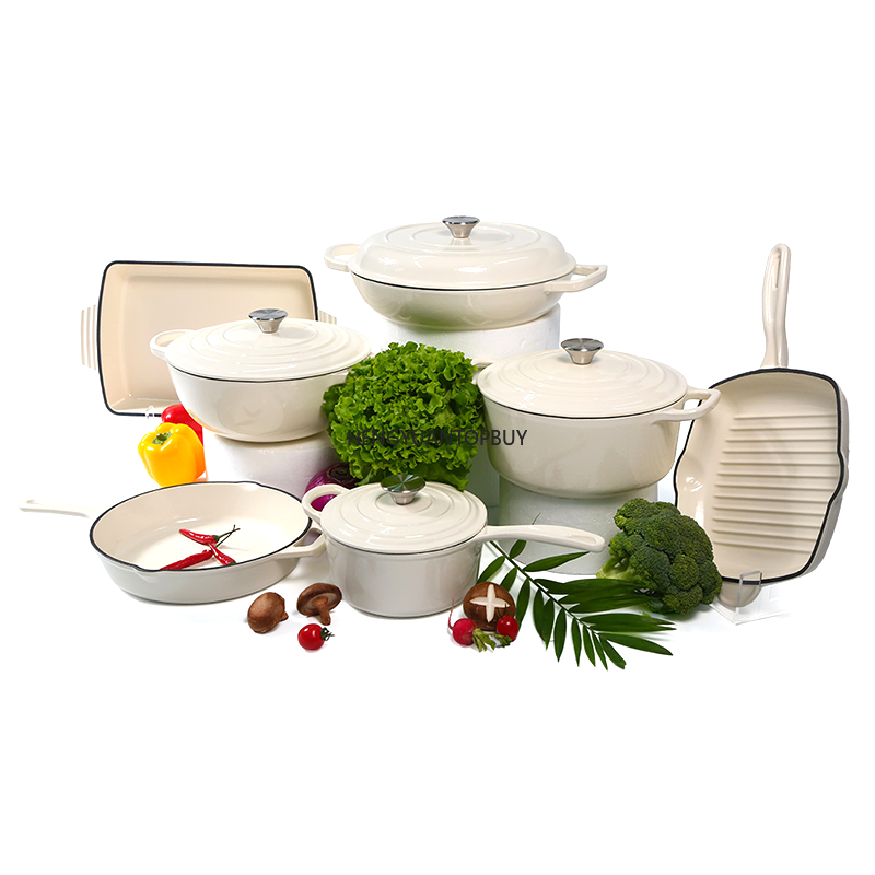 Dutch Oven Enamel - Set di Pentole in Ghisa Smaltata