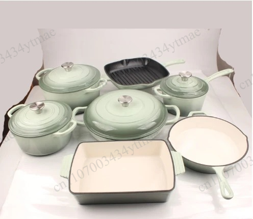 Dutch Oven Enamel - Set di 7 Pezzi in Ghisa