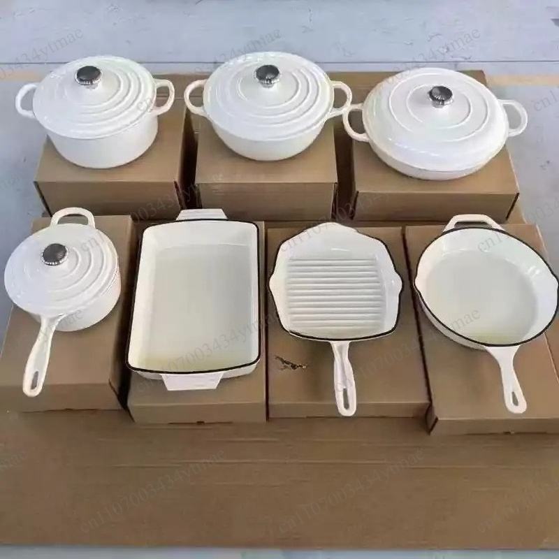 Set di 7 Pezzi in Ghisa Smalta - Dutch Oven Enamel recensione e prezzo