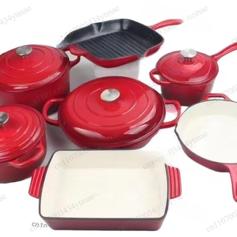 Set di 7 Pezzi in Ghisa Smalta - Dutch Oven Enamel recensione e prezzo